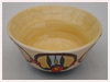 A Bali stoneware bowl decorated with Macintosh style rose design - second view.