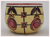 A Bali stoneware bowl decorated with Macintosh style rose design - third view.