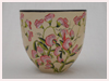 A Bali stoneware bowl decorated with spring sweetpeas - first view.